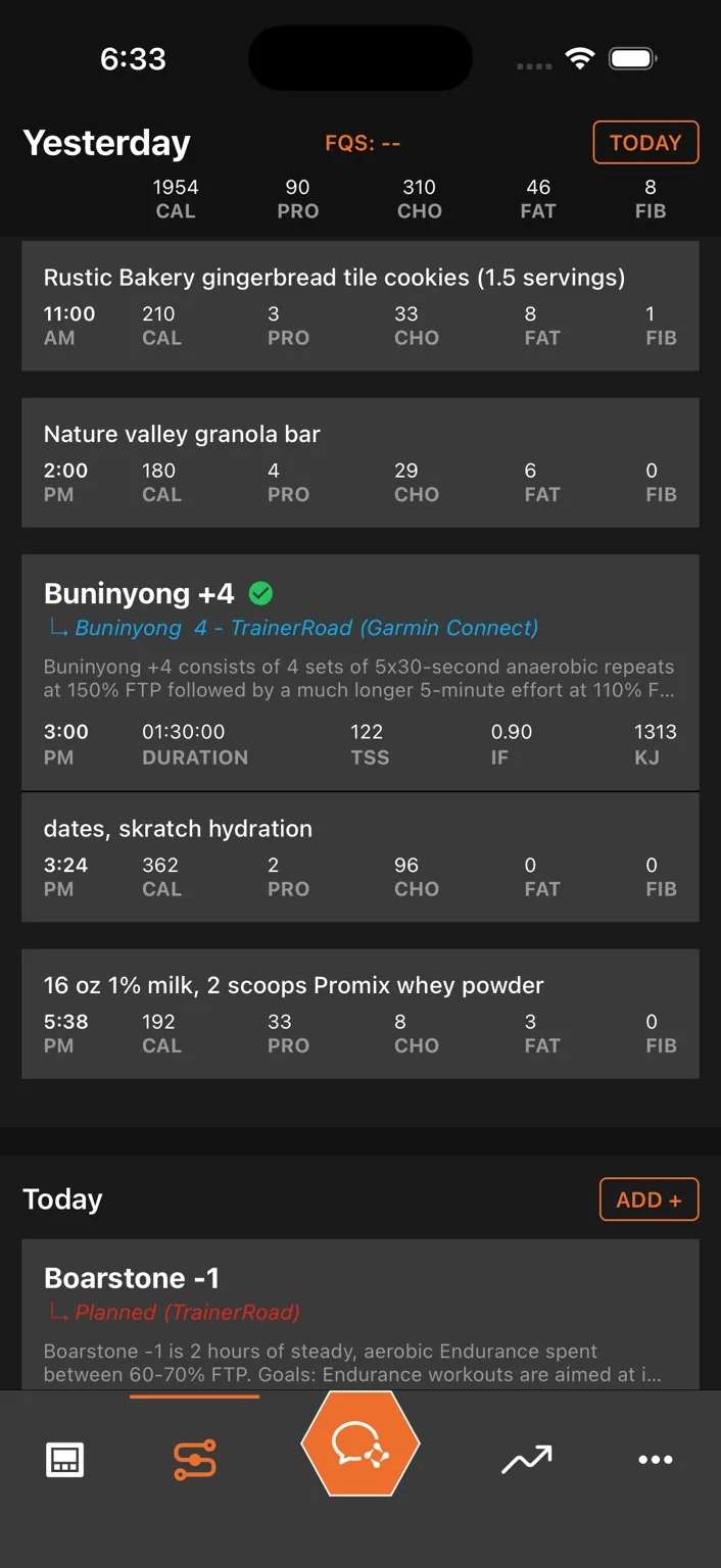 FTW timeline view